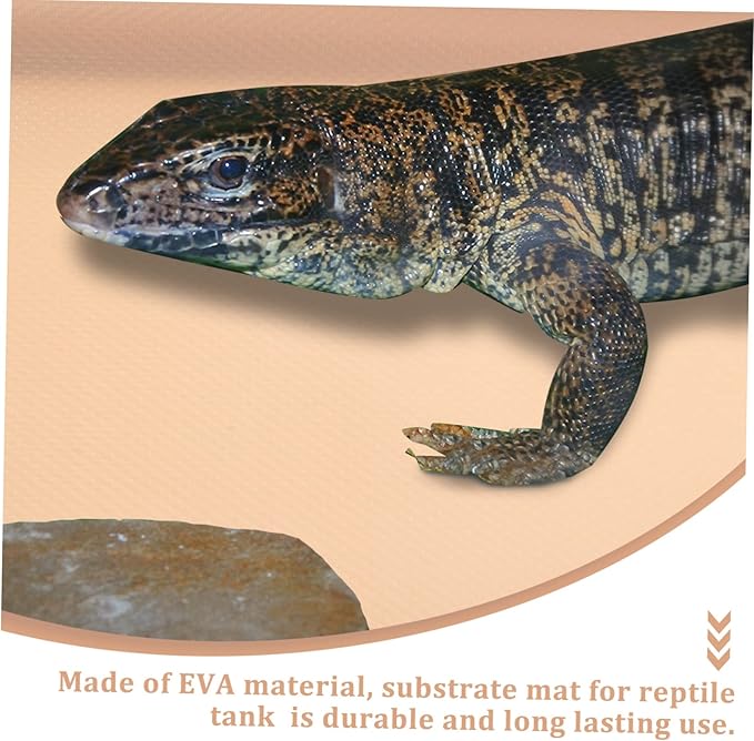 Mikikit Reptile Carpet for Bearded Dragons Lizards Snakes and Tortoises Soft Sturdy Substrate Bedding for Terrariums for Reptile Tanks and Accessories