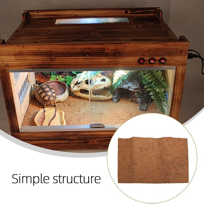 KESYOO Natural Coconut Fiber Reptile Mat Terrarium Bedding for Lizard Turtle Gecko Breathable Easy to Strong Permeability Pet Bedding