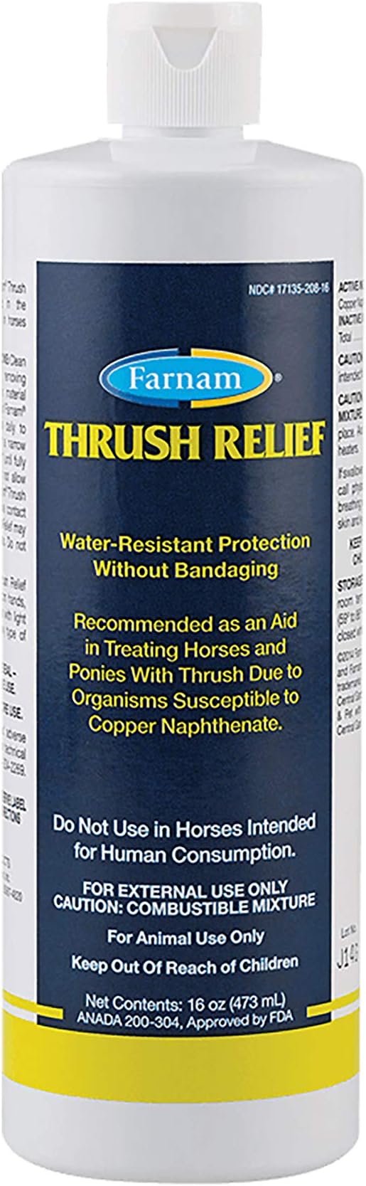 Farnam Thrush Relief Thrush Treatment Aid in Horses and Ponies Brown 16 Ounces