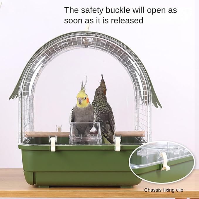 Bird Travel Cage | Transparent Bird Travel Carrier,Conure Carrier Cage - for Indoor Outdoor Balcony Living Room Park Parakeet Conure Canary Lovebird