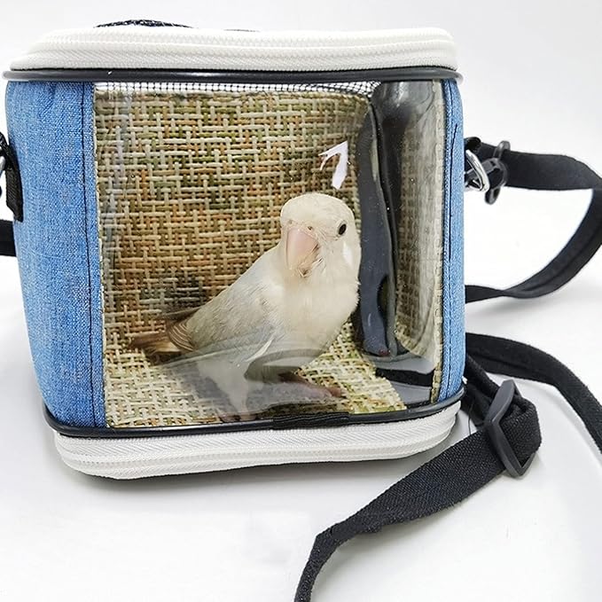 LUCBEI Bird Cage Bird Travel Bag Portable Small Animal Outgoing Gear Transparent Breathable Outing Tote Bag Suitable for All Kinds of Small Birds Pet Supplies