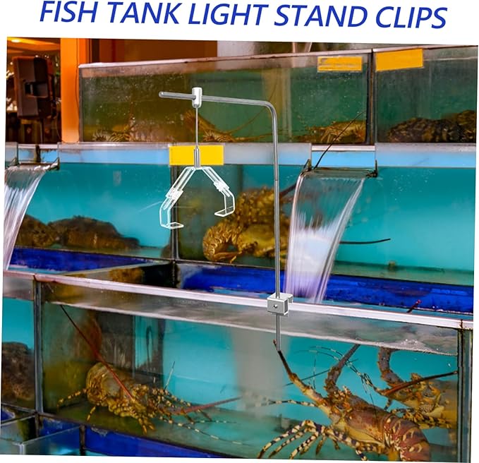 BESPORTBLE 2pcs Aquarium Lamp Clip Holder Light Fixing Claw for Fish Tank Terrarium Durable Support for Reptile Heating Lights Easy to Install Locking Mechanism