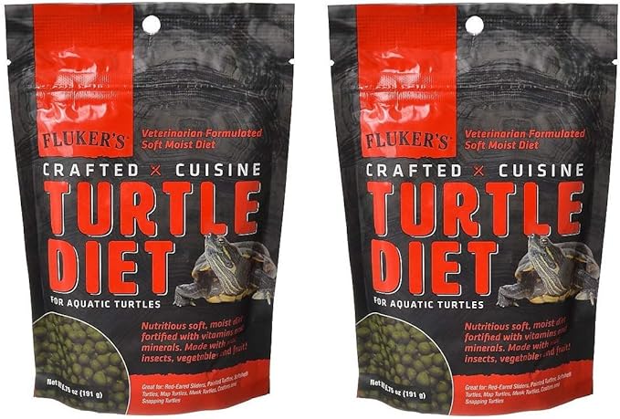 Fluker's 2 Pack of Crafted Cuisine, 6.75 Ounces Each, Turtle Diet for Red-Eared Sliders, Painted Turtles, Softshell Turtles, Map Turtles, Musk Turtles, Cooters and Snapping Turtles
