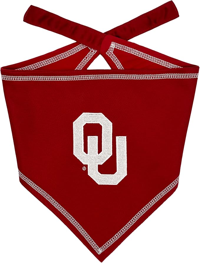 Pets First NCAA Oklahoma Sooners TIE Bandana, Size Large/X-Large. Dog Bandana Scarf Bib for Pet Cat Dog. The Ultimate Game-Day, Party Bandana
