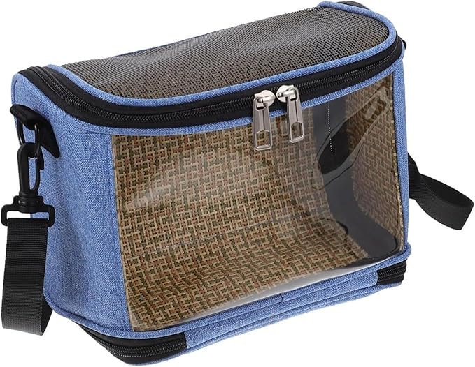 Capacity Transparent Parrot Carrier Bag with Breathable Mesh Adjustable Shoulder Strap Portable Pet Shoulder Bag for Travel and Outdoor Use