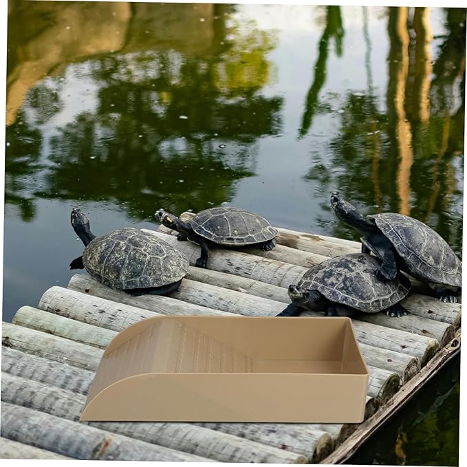 Tortoise Bathing Pool with Ramp Comfortable Soaking Dish for Tortoise Feeding Relaxation Versatile Indoor Outdoor Accessory for Healthy Diet Cleanliness
