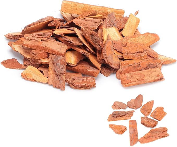 LIZEALUCKY Reptile Cork Bark Substrate Bedding, Box Bedding Pine Bark Granule Bedding, Reptile Breeding Bedding Habitat Decor for Tortoises Lizards (Large granules 250g)