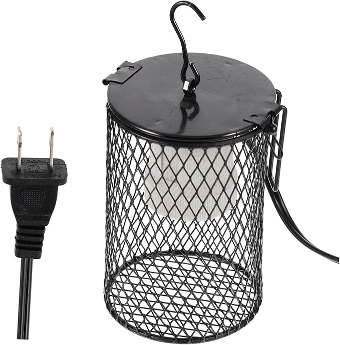 Abaodam Reptile Decor Lampshade Scalding Cover for Reptile Tank Lamp Hanging Incubator Lampshade Mesh