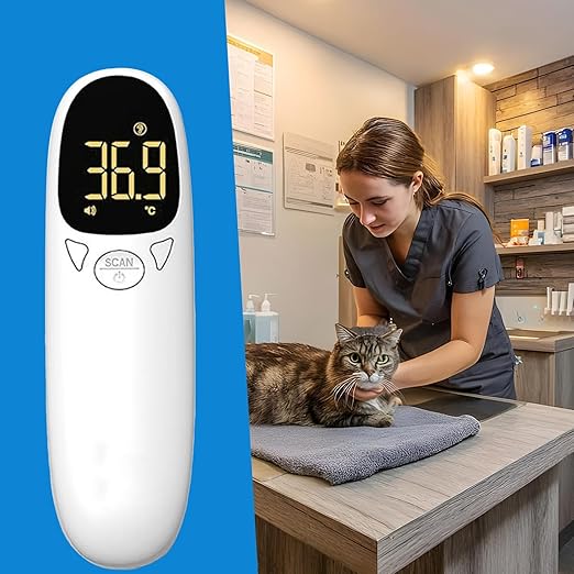 Cat Temperature Meter | Digital Pet Thermograph,Gauge Instant Portable Thermograph for Cattle Indoor Pigs Horse Cats Livestocks Health Dogs