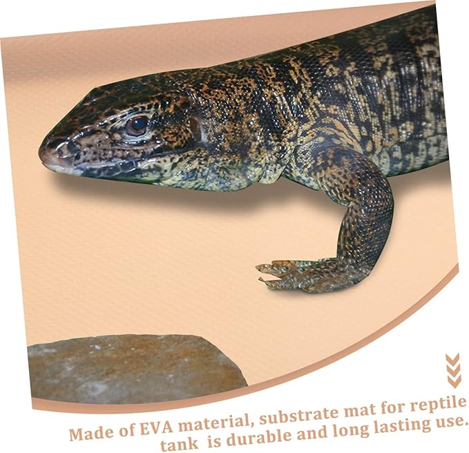 Reptile Carpet Liner Bedding Mat for Bearded Dragon and Leopard Gecko Eva Substrate Terrarium Accessories Easy to Clean Comfortable for Various Reptiles