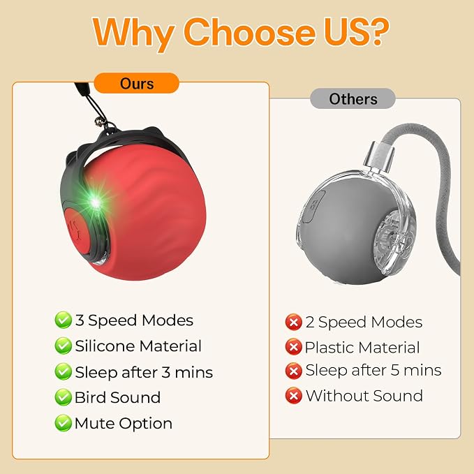 Interactive Cat Toys with Bird Sounds & 3 Speed Modes for Indoor Cats Play - Image 4