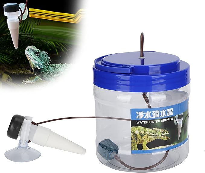 Reptile Water Dripper Kit, Chameleon Water Dripper, Humidifier for Reptiles for Providing Safe Drinking Water for Reptiles