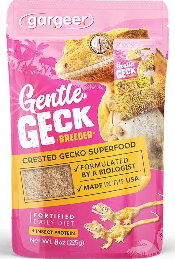Gargeer 8oz Complete Crested Gecko Food Diet. Premium Ingredients Mix, Ready to Use Freshly Made Powder. Unique Superfood Formula, Developed & Made in The USA. Enjoy!