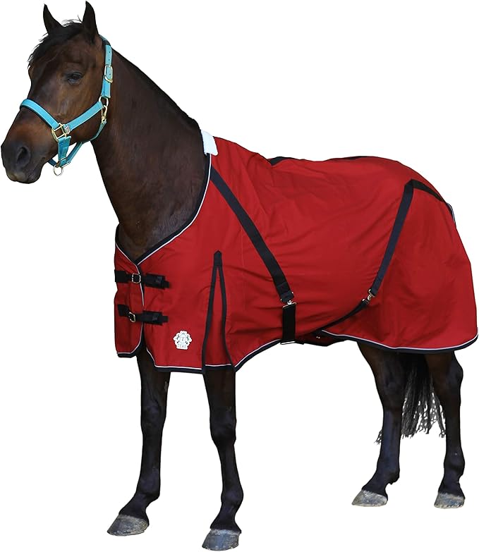 T TEKE Deluxe Horse Canvas Sheet for Snug and Clean in Stable, or as a Blanket Liner. (Size Range 51"-87" Including Mini Horse)