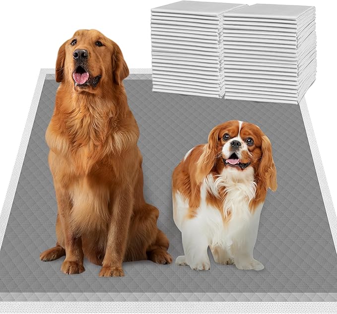 DEEP DEAR Charcoal Puppy Pads XL 30"x26", 40 Count Disposable Dog Pee Pads Extra Large, Activated Carbon Dog Potty Pads for Training, Pet Urine Bed Pads for Doggies, Piddle Pads for Indoor and Outdoor