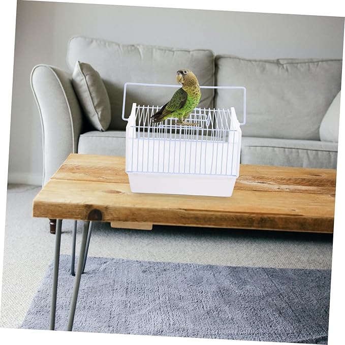 KESYOO 1set Portable Bird Carrier Cage for Travel Lightweight Bird Travel Cage Handle for Parrots and Outdoor Adventures Metal and Design