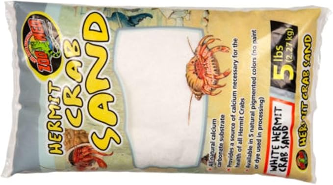 Zoo Med White Hermit Crab Sand 5 lbs - Pack of 2 (2 Items)