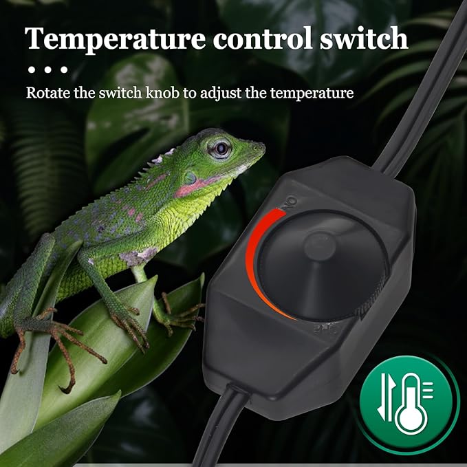 Reptile Heating Mat for Amphibians Tortoises Gecko Snake,Under Tank Heater (7W)