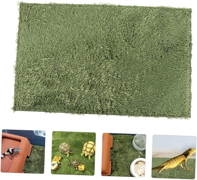 Lifelike Fake Lawn Reptile Carpet for Amphibians and Tortoises Moisture Retaining Home Terrarium Mat 100% Safe for PET Use