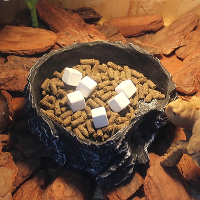 6pcs Tortoise Calcium Blocks for Reptile Health Supplement, Natural Calcium Cubes with Essential Micronutrients for Turtle and Aquarium Tank Use