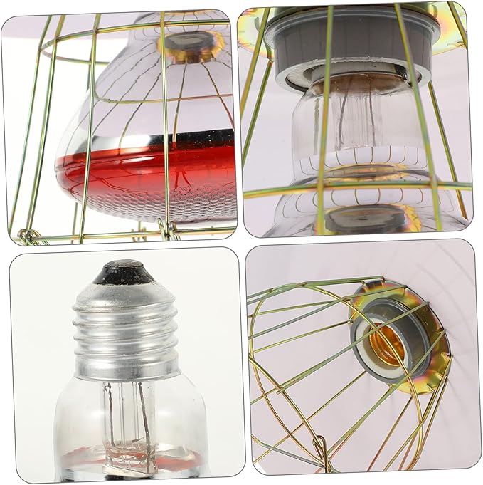 Angoily 3pcs Livestock Heat Lamp Kit Warming Light for Reptiles and Pets High Thermal Efficiency and Easy Installation for Lizard Cages and Animals