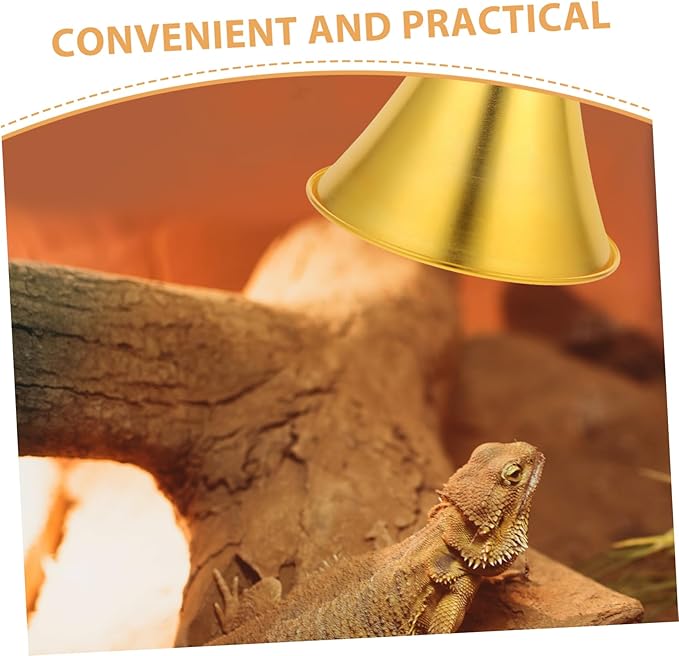 POPETPOP Deep Reptile Lamp Insulation Shade Protective Heating Lampshade for Reptile Tank Easy Installation Sturdy Design Maintains Stable Temperature and Prevents Burns