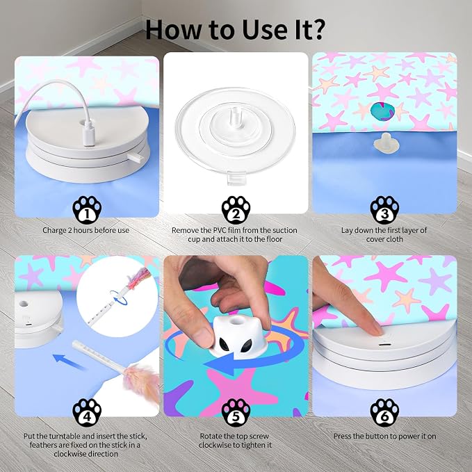 Interactive Cat Toys for Indoor Cats with Moving Concealed Feathers - Image 7