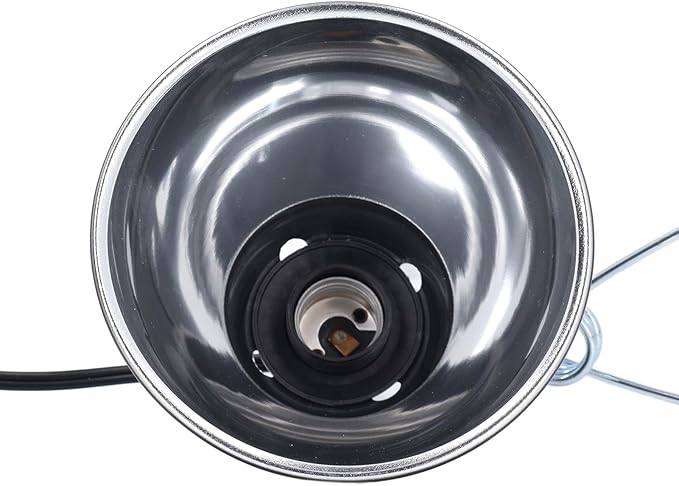 Focket Reptile Heat Lamp Accessory, Premium Aluminum Construction with 360 Degree Adjustable Rotation for Reptile Tank Terrarium UVB UVA Bulb