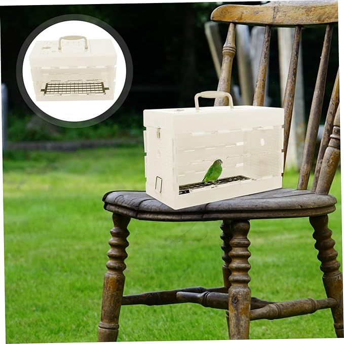DECHOUS Travel Size Parrot Cage Small Bird Carrier for Parrot Bird Cage Travel Carrier with Handle Portable for Outdoor Use
