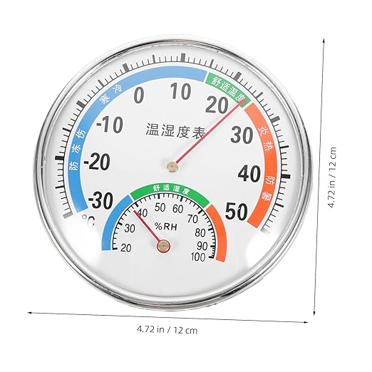 Reptile Terrarium Thermohygrometer Dial Temp Humidity Gauge for Tanks Easy to Read Space-Saving