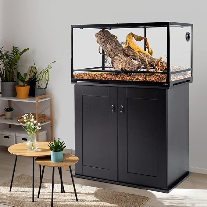 REPTI ZOO Reptile Terrarium Cabinet, Reptile and Amphibian Terrarium Stand 36" W x 18" D x 30" H