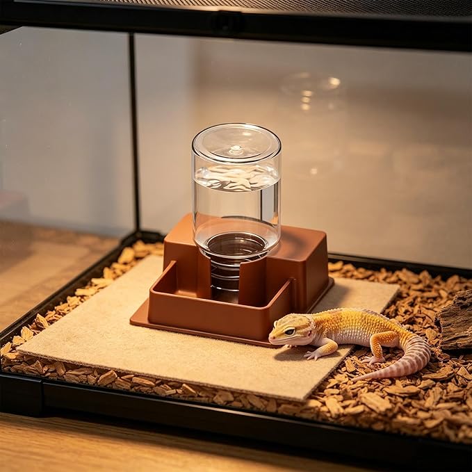 Turtle Water Feeder | Automatic Leak-Proof Wide-Mouth - Automatic Water Dispenser for Turtle | for Snake Lizard Bearded Dragon Home Indoor Garden Yard Backyard Tank Snake