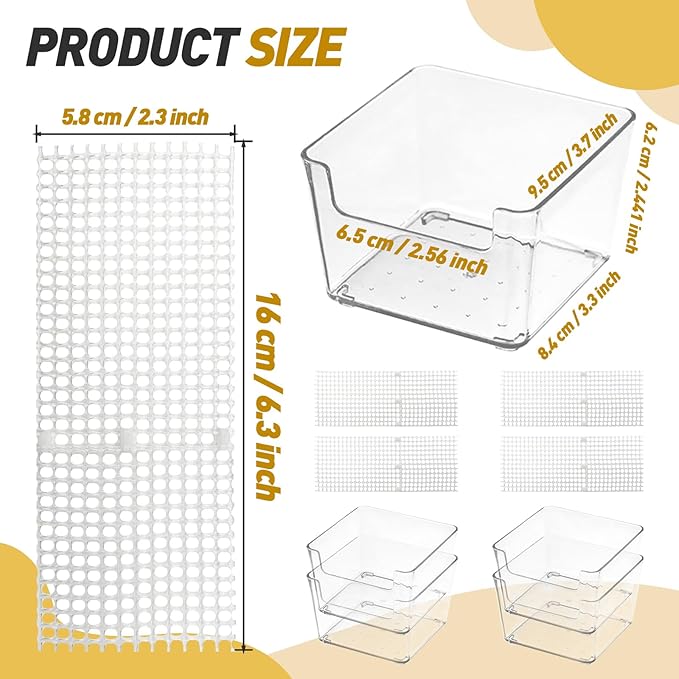 4 Packs Hermit Crab Water Tank - Ideal Hermit Crab Pool Combination - Water Tank with Cuttable Climbing Ramp
