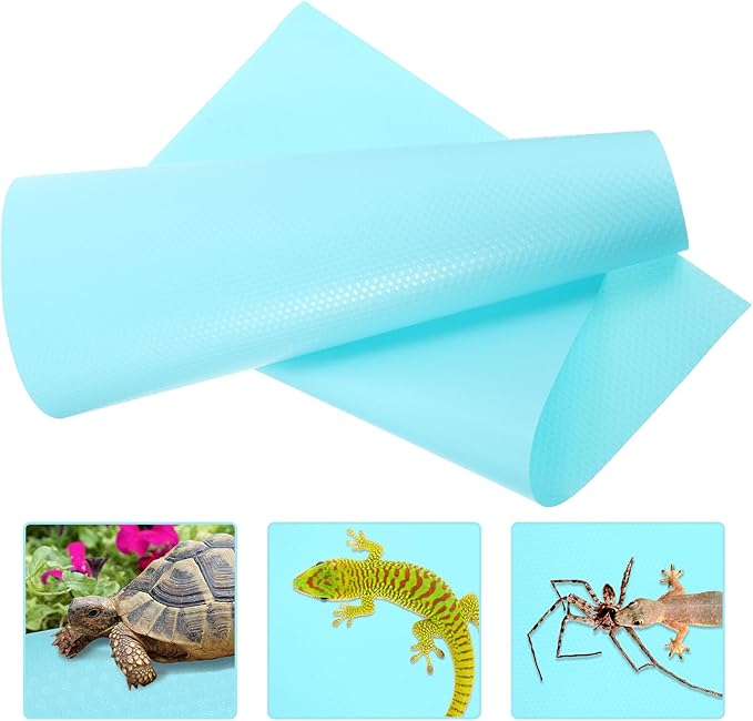 Abaodam Reptile Substrate Mat Soft Carpet for Bearded Dragon Gecko Lizard Tortoise Tank Liner Non-Absorbent Washable Terrarium Bedding Accessory