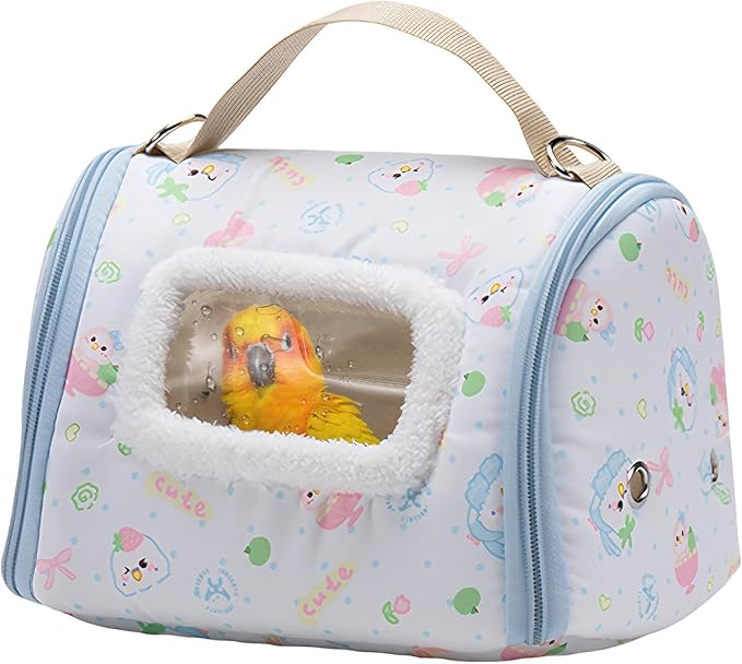 Bird Travel Carrier - Portable Parrot Transport, Durable Box with Window, Lightweight Pet Travel Cage | Parakeet Hiking Camping Conure for Parakeet Hiking Camping Conure
