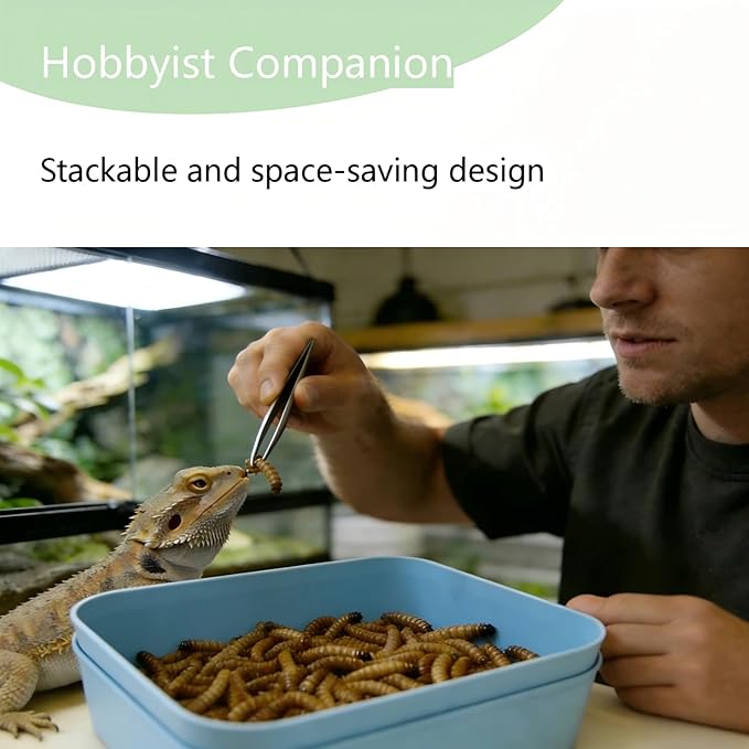 Mealworm Breeding Kit, Live Feeder Worm Farm for Reptiles, Bearded Dragons, Leopard Geckos, Birds & Chickens