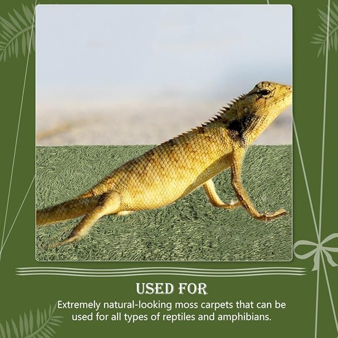 Abaodam Comfortable Lizard Cage Bedding Carpet for Reptiles Fake Lawn Mat for Turtle Tank Decor