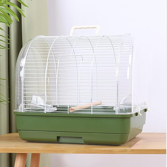 Portable Bird Cage, Transparent Bird Travel Carrier, Small Parakeet Cage, for Indoor Outdoor Balcony Living Room Park Parakeet Conure Canary Lovebird