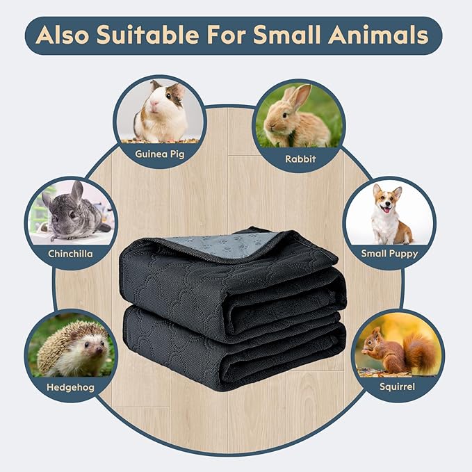 FunFurry Washable Pee Pads for Dogs - 2 Pack Reusable Waterproof Puppy Training Pads, Super Absorbent with Dog Paw Shape Non-Slip Backing (Dark Grey, 36" X 41")