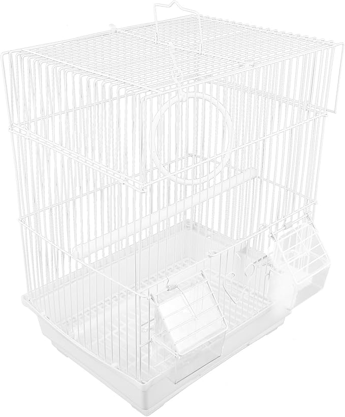 VANZACK Portable Metal Bird Carrier Cage for Parrots Cockatiels Conures Spacious Secure Travel Cage with Lockable Door for Outings and Home Use