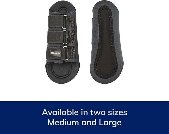 SmartEquine Neoprene Splint Boots for Horses | Premium Leg Protection and Support Boot for Equine Comfort | Durable, Flexible Horse Support Boots for Enhanced Performance and Safety (Medium (M))