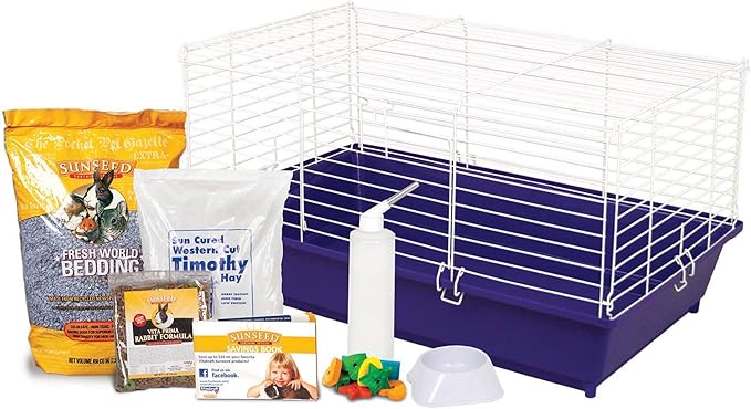 Ware Manufacturing Home Sweet Home Sunseed Rabbit Cage Starter Kit