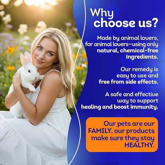HealthyAnimals4Ever HA4E - Rabbit Respiratory Treatment - Support for Snuffles, URI & Breathing Relief - Preventive Care - Natural Homeopathic Tablets - 300 Count