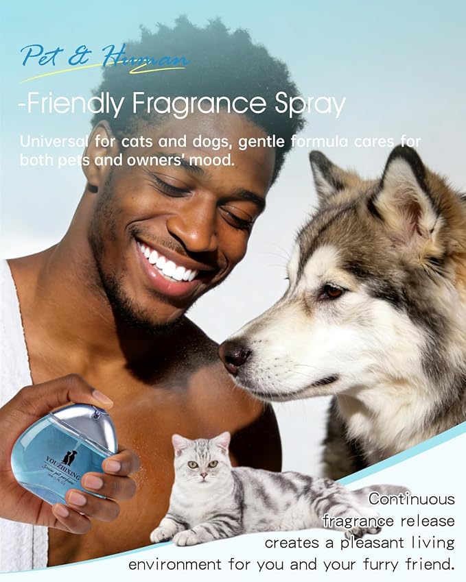 Professional Dog Perfume & Pet Cologne - Jasmine Green Tea - Safe if Licked, Long Lasting Water-Based Deodorizer for Dogs & Cats - 1.7oz Glass Bottle with Gift Box