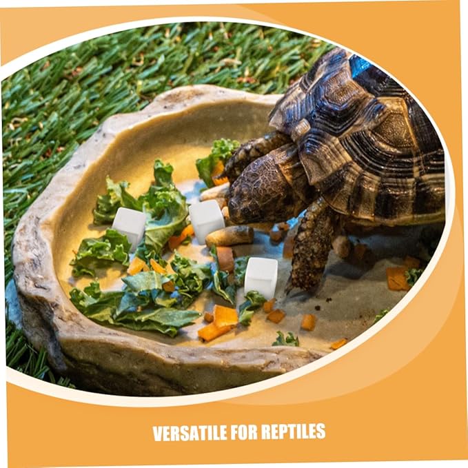 Toyvian 30pcs Natural Mineral Block for Reptiles Tortoises and Amphibians Promotes Growth Supports Stabilizes Water Quality for Turtles Lizards Frogs and Chameleons