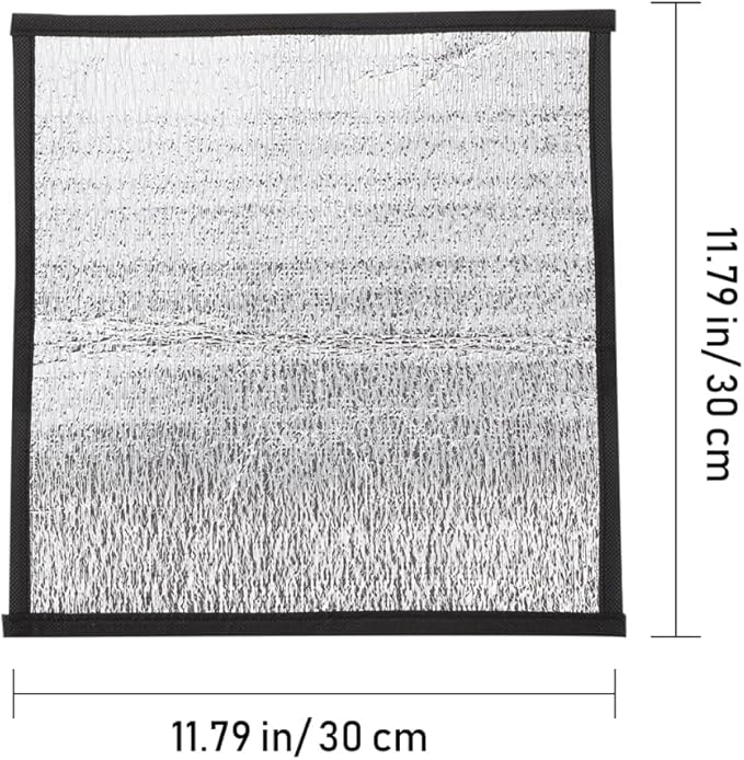 balacoo 2 Pcs Reflective Insulation Reptile Mat - 11.8" Under Tank Thermal Film for Snake Lizard Turtle - Maximizes Warmth for Reptile Heat Pad & Heat Tape