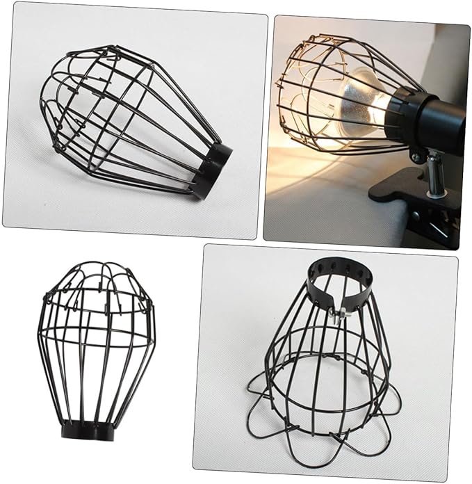 Cabilock 2pcs Insulation Lamp Shade for Reptile Supplies Bulb Guard for Pet Cage -scalding Design for Heat Lamps Reptile Habitat for Tanks and Boxes