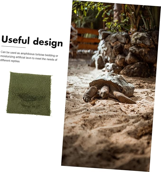 Crab Cage Pad Reptile Tank Accessories Reptile Carpet Mat Imitation Grass Bedding Terrarium Liner for