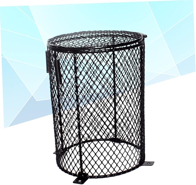 GALPADA Reptile Scald Lamp Shade for PET Care Heating Lamp Guard for Reptiles Sturdy Black Lampshade for Safe Daytime Light in Terrariums