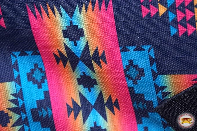 Black Aztec 72 in HILASON 1200D Winter Waterproof Poly Horse Turnout Blanket Belly Wrap